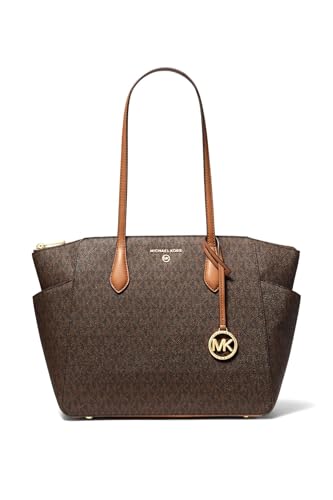 Michael Kors Damen Marilyn Md Tz Tote Bag, BRN/Acorn im Sale